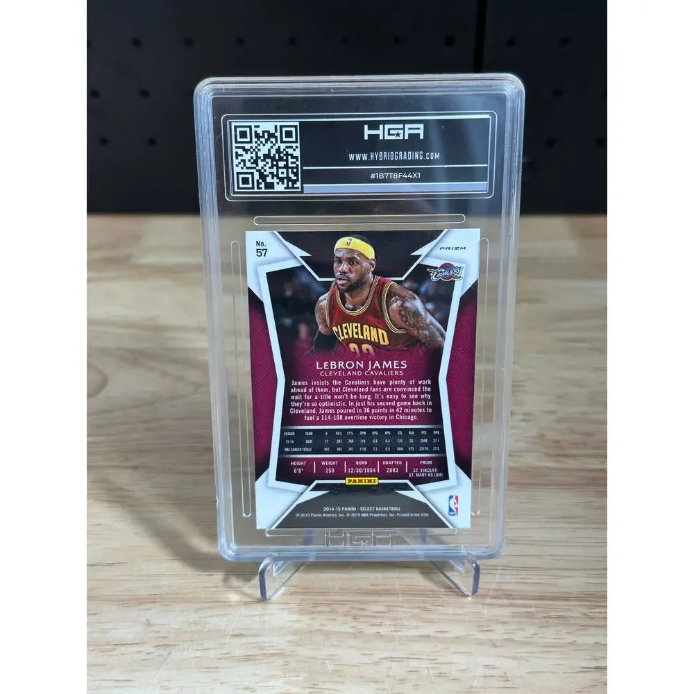 2014-15 Select Concourse Lebron James Blue and Silver Prizm HGA 9.5